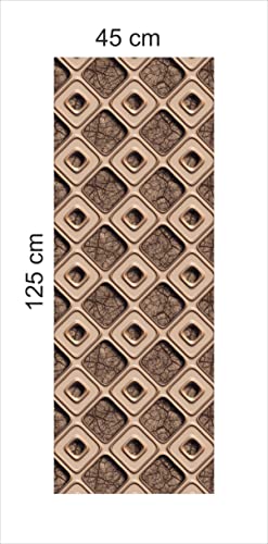 Image of CABANA HOMES Wall Stickers Botanical DIY 3D Wallpaper for Decals (45 x 125 cm, 2 Rolls) (12 sq. ft) Decorative Self Adhesive Wardrobe, Bedroom, Furniture, Door, Living Room, Brown