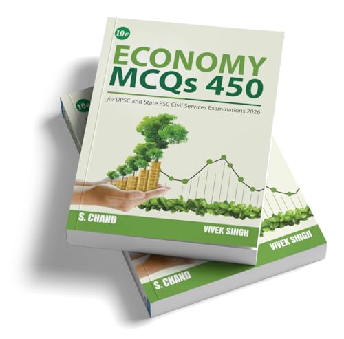 Image of New Edition: Economy MCQs 450 Book for UPSC & State PSC Examinations 2026 (10e) | Indian Economy MCQ (Prelims) | Budget (2026-27) and Economic Survey (2025-26) NABARD Exam, JAIIB, RBI SEBI Exams