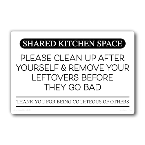 Clean Up After Yourself Sign, 6x4 in Fridge Magnet, Break Room Essentials,...