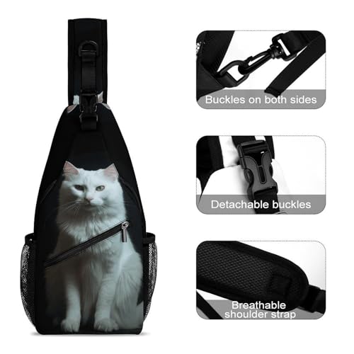 Bolso tipo bandolera blanco para viaje y senderismo miniatura 3
