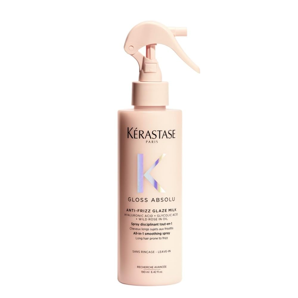 KÉRASTASEGloss Absolu Hair Treatment Spray, Heat Protection for All Hair Types, with Glycolic Acid, Hyaluronic Acid & Wild Rose 190ml
