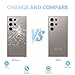 Back Glass Replacement for Samsung Galaxy S24 Ultra (6.8 inches,Titanium Gray) with Photo Circle & Compound Lens Includes Maintenance Tools