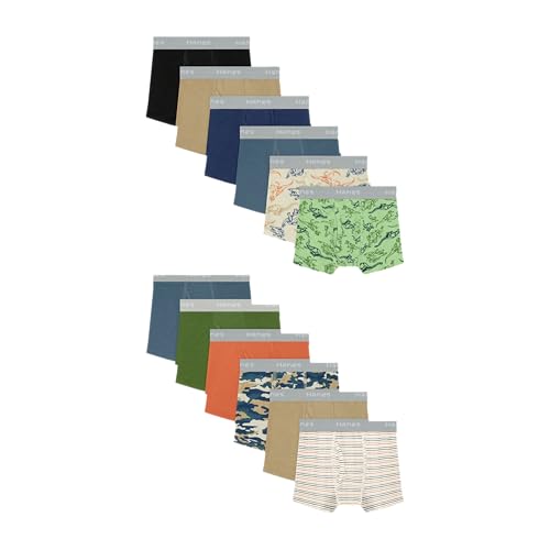 Image of Hanes boys Underwear Boxer Briefs Pack, 8-pack, Cotton-stretch Dyed Boys' Underwear, Moisture-wicking