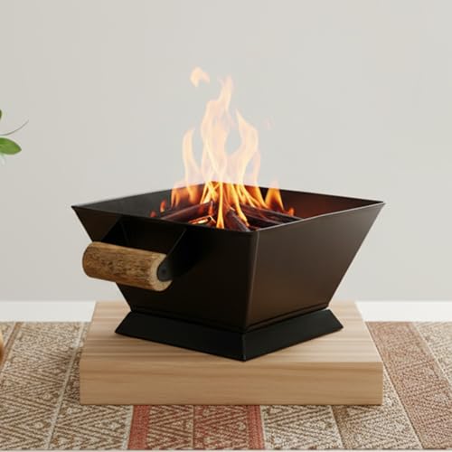 Image of PrettyKrafts Hawan Kund for Home | Metal Havan Kund for Home | 9 Inch Black Hawan Kund for Home | Traditional Havan Kund | Big Size Hawan Kund for Puja, Yagyas, Vastu Shanti, Grah Pravesh & Weddings