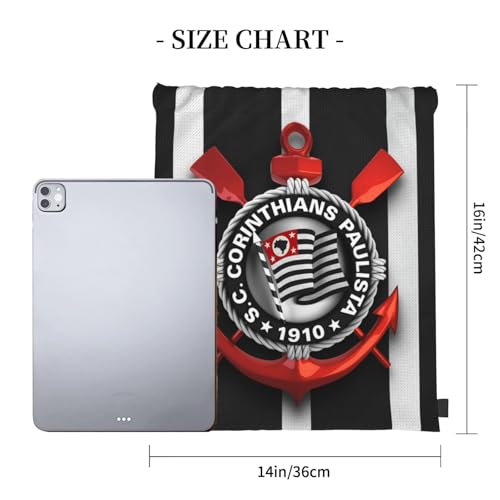 Sport Club Corinthians Paulista Unisex Adult Shoulders Bag Backpack Drawstring Bag for Shopping Swim Camp4