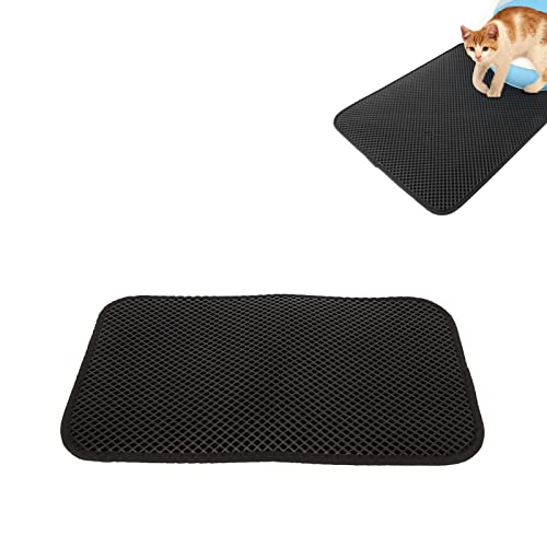 Tapete de Areia para Gatos, Tapete de Armadilha de Dupla Camada Com Design de Favo de Mel à Prova D