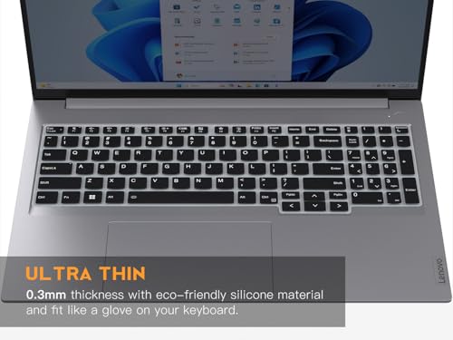 Image of Saco Keyboard Cover for 2025 2024 Lenovo ThinkBook 16 [Gen 6 Gen 7 Gen 8 Gen 9] 16-inch Laptop, ThinkBook 16p [Gen 4 & Gen 5] Keyboard Protector Skin- Black