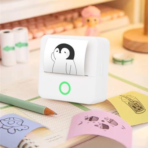 6 Rollen Thermopapier Selbstklebend Mini Drucker Papier, Sofortdruck Thermopapier inkless notes printer, Thermopapier Für Kinder Sofortbildkameras und Selbstklebender Bedruckbarer Aufkleber, Notizen