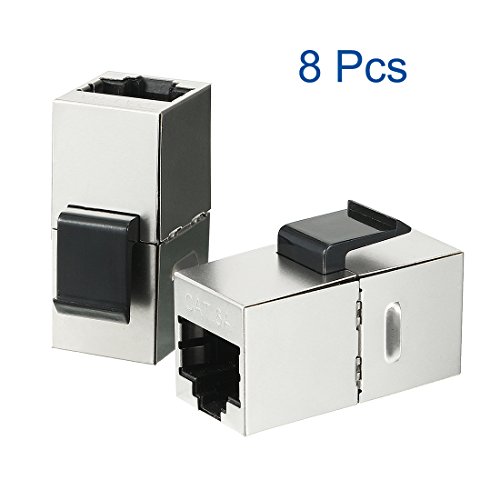 uxcell 8 Packs CAT 6a Keystone Jacks RJ45 Couplers miniatura 3