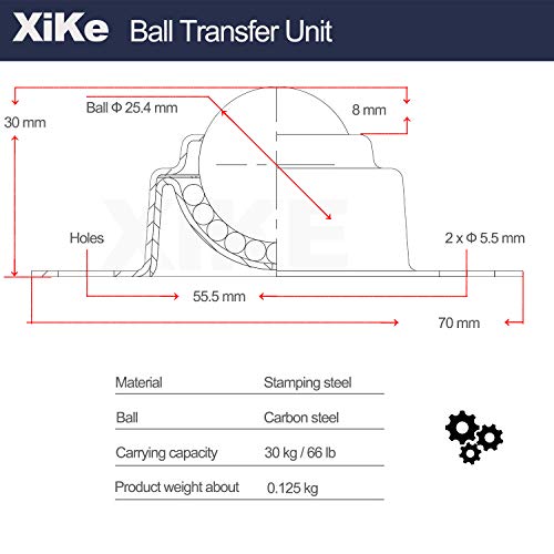 Xike CY 1" 8 Pack 1 Inch Roller Ball Transfer Bearings thumb #4
