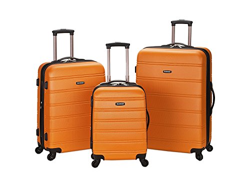Image of Rockland Luggage Melbourne 3 Piece Set, Orange, Medium
