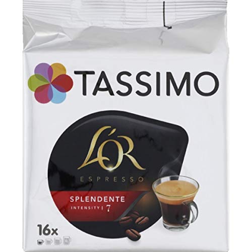 Tassimo - Coffee Pods Splendente - Dosettes Café Splendente - The 104G Package - Price Per Unit - Fast Delivery