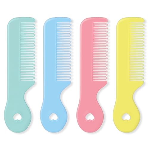 Giantree Cepillo de pelo de bebé, peine de pelo de bebé, lindo cepillo redondo pequeño para recién nacidos, juego de cepillo y peine para recién nacidos, kit de aseo para bebés y niños pequeños