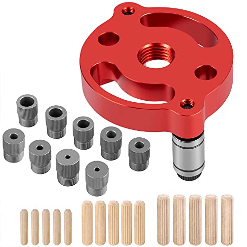 ドリルガイド ドリルスタンド 垂直 穴あけ 2/3/4/5/6/7/8/9/10mmスリーブ付き ダボ穴ガイド ドリルガイドキット ドリル位置決めガイド 木工工具,9種類のドリルスリーブにサイズが書いてあります