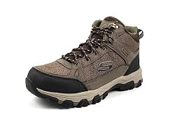 Skechers SELMEN MELANO, Botas para senderismo para Hombre, Chocolate Leather W/ Mesh, 43 EU