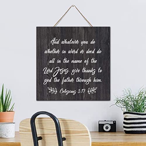 Plaque décorative en bois rustique Jésus pour garde-manger de 30,5 cm - 4