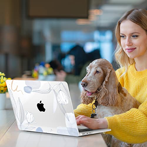 Image of MEEgoodo Case for M5 /M4 /M3 /M2 MacBook Air 13 inch 2026 2025 2024 2022, Fit Model A3449 /A3240 /A3113 /A2681, Case Compatible with MacBook Air 13.6-inch, Floral 33