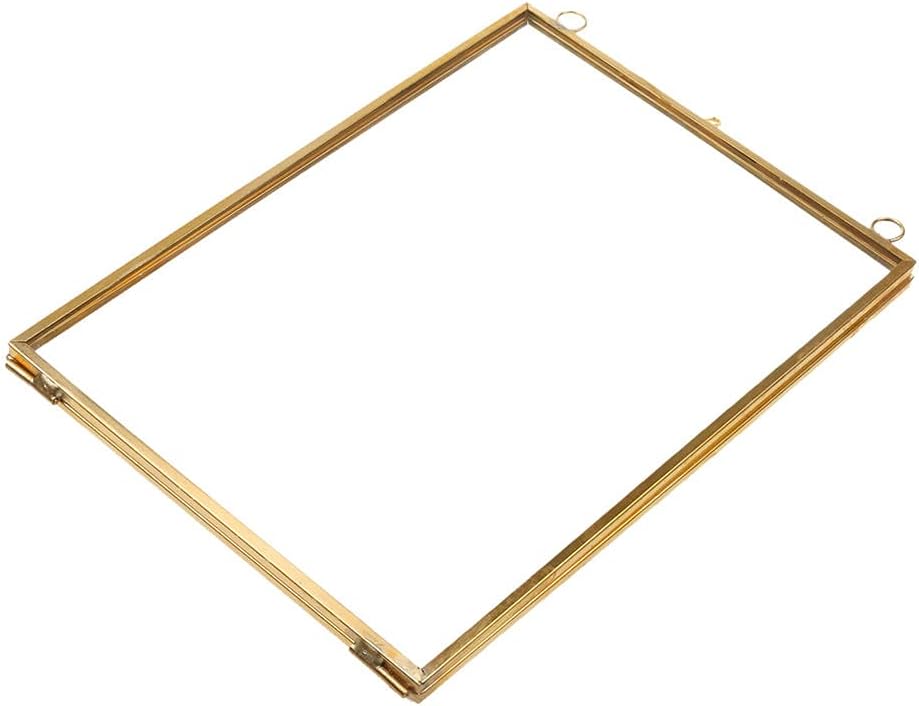 N A アンティークフリースタンディング額縁フォトフレーム肖像ガラス真鍮レトロヴィンテージ ハングスタイル 5