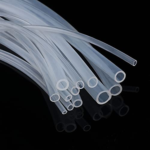 Zkenshan-Pure Silicone Tubing 1M/5M Food Grade Clear Transparent Silicone Tube Silicone Rubber Hose Soft Tubes Safe Rubber Flexible Silicone Tube, Good Wall Thickness ( Color : 2X3mm , Length : 5M )