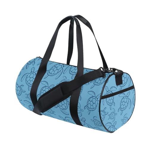 Round Duffel Sports Bag Sea Turtles Lightweight with Inner Pocket Gym Bag for Men Women Duffle Bag for Travel Sports4