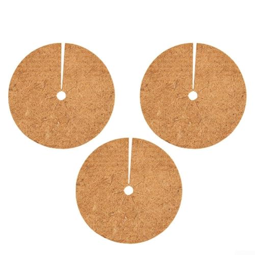 Coconut Fiber Mulching Discs Plant Protection Mat Tree Root Cover Control for Garden Pots 3 Pack(40CM)