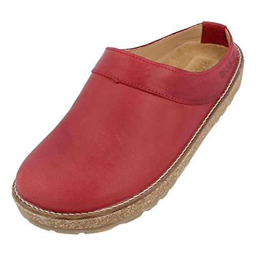 HAFLINGER Neo Travel Eleganter Clog aus Leder mit Gummisohle und Kork...