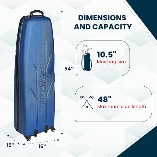 image for Samsonite Golf 6850 Hard Case Golf Travel Bag, Lightweight & Durable A