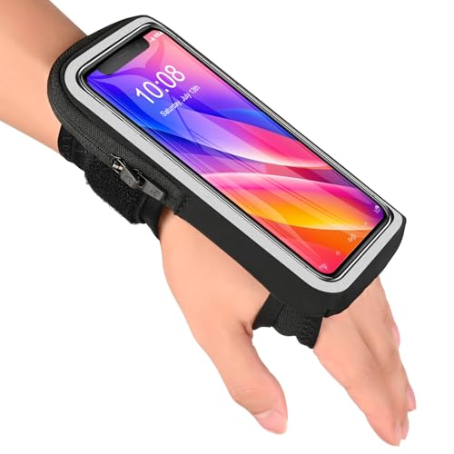 Kebrela Wristband Phone Holder for Running, Forearm Armbands, Running Armband with Card Slot for iPhone Pro Max Plus (16/15/14/13/12/11/X/XR), for Galaxy S24/S10, Cell Phone Holder Up to 7.0'' Phone