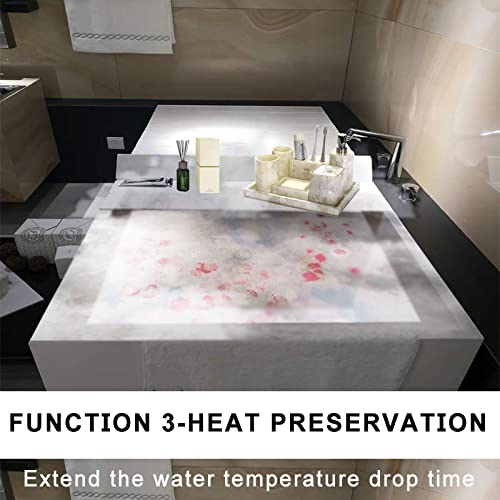 LXSEHN Badewannenabdeckung, 70X170X0.7CM Faltbar Badewanne Brett wasserdichte Staubdichtes Bathtub Tray, Isolierung PVC Badewannen Belastbar Dämmplatte für Hause, Badezimmer SPA Erfahrung