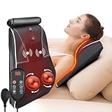 hlthsky Shiatsu Neck and Back Massager with Heat,Neck Massager for Pain Relief deep Tissue,3D Kneading Massage Pillow for Back,Shoulder,Leg,Gifts for Mom,Dad,Women (Black)