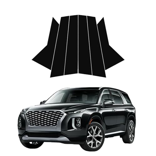 Molduras de puertas y ventanas para Palisade 2021-2024 con revestimiento exterior negro