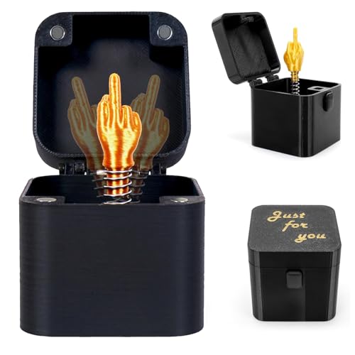 Mittelfinger-Überraschungs-Geschenkbox Lustige Mittelfinger-Box Pop-up-Streichspielzeug für Erwachsene Witziges Gag-Geschenk für Freunde Einzigartiges Spaß- und Partygeschenk (C)