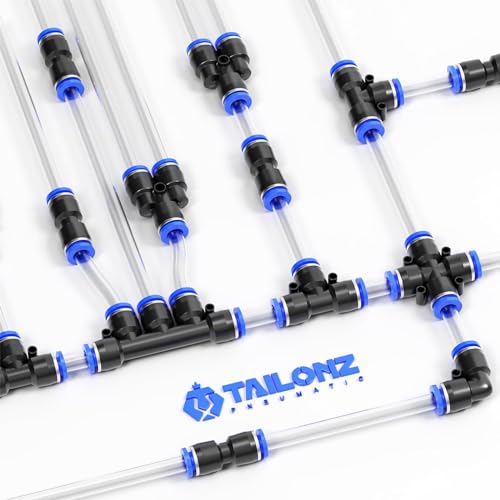 TAILONZ 6mm Push to Connect Fitting Splitters+Elbows+Tees+Straight 40Pcs by TAILONZ PNEUMATIC - Used condition - Image 6