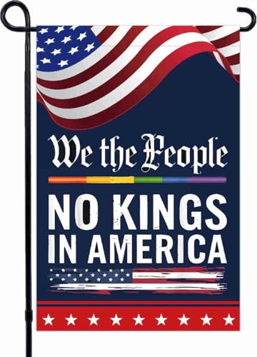 No Kings In America We The People Garden Flag Double Sided Yard Lawn Banner Garden Decor 12x18 Inch