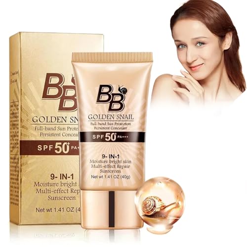 BB Cream con Protector Solar SPF50, 40g Crema Facial con Color para Mujer, Cobertura Ligera, Hidratación 24H, Acabado Natural, Maquillaje Facial con Protección Solar Alta