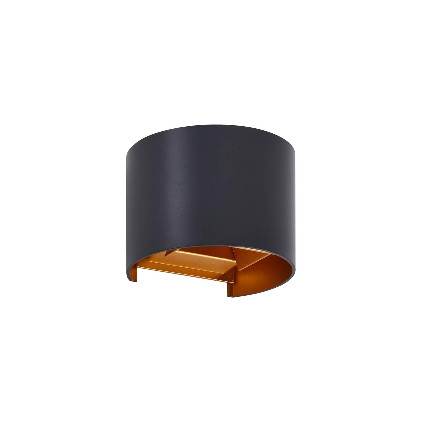 Lindby LED Outdoor Wall Light Nivar (Modern) in Black Made of Metal (1 Light Source,) from wall lamp for Exterior/Interior Walls, House Terrace und Balcony