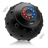 Wolady Elektrisch Massageball mit Vibration，5-Gänge Faszienball für Muskel und Plantar USB Wiederaufladbar Massagegerät Ball für Muskel und Plantar Schmerzlinderung Muskelspannung Schwarz