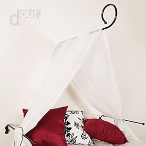 Ourdeco Elegance Himmelbett-Set Chrom-Matt 80 cm