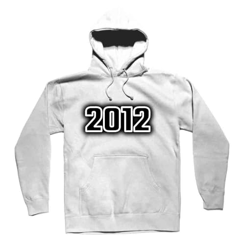 Hoodie blanc 2012 unisexe idée cadeau d'anniversaire originale