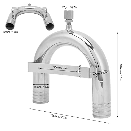 Boat Vent Loop, 38mm Vented Loop 316 Stainless Steel Anti Siphon Vent Loop Valve Replacement for Ship Yacht Motorhome - Image 2