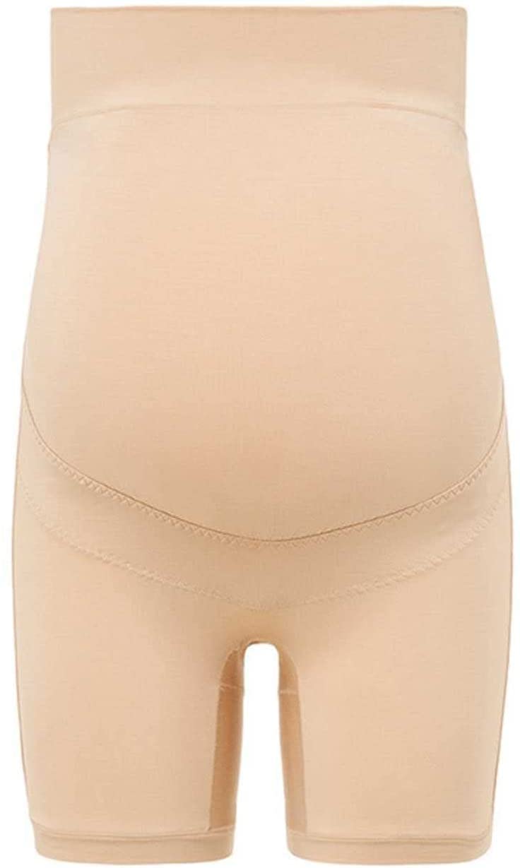QTANZIQI Sicherheitszertifizierung Mid-Thighs Schwangerschafts-Shapewear Damen Nahtlose Umstandsunterwäsche für Kleider, Bauch rt