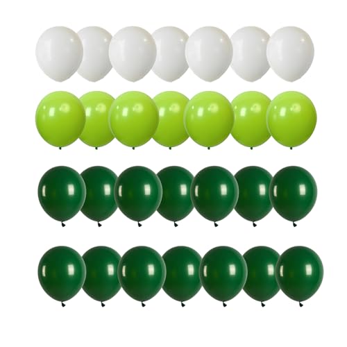 Green And White Balloons, 57 Thick Latex Balloons, 12 Inch