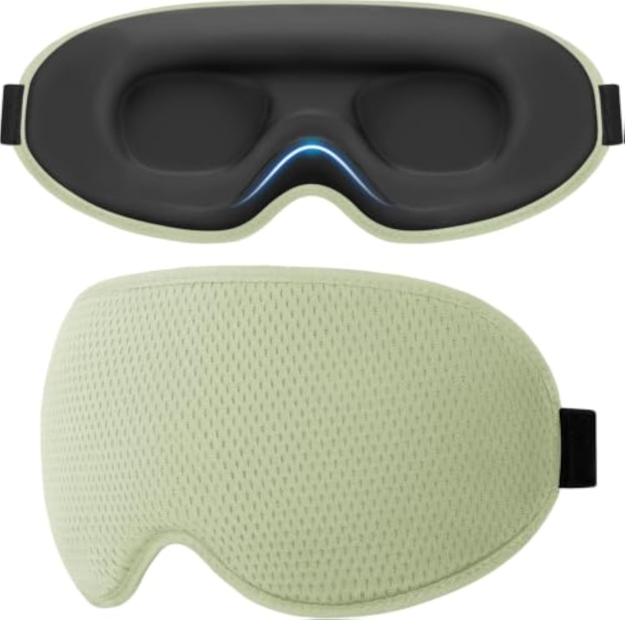 Green 3D Sleep Mask, Breathable Mesh