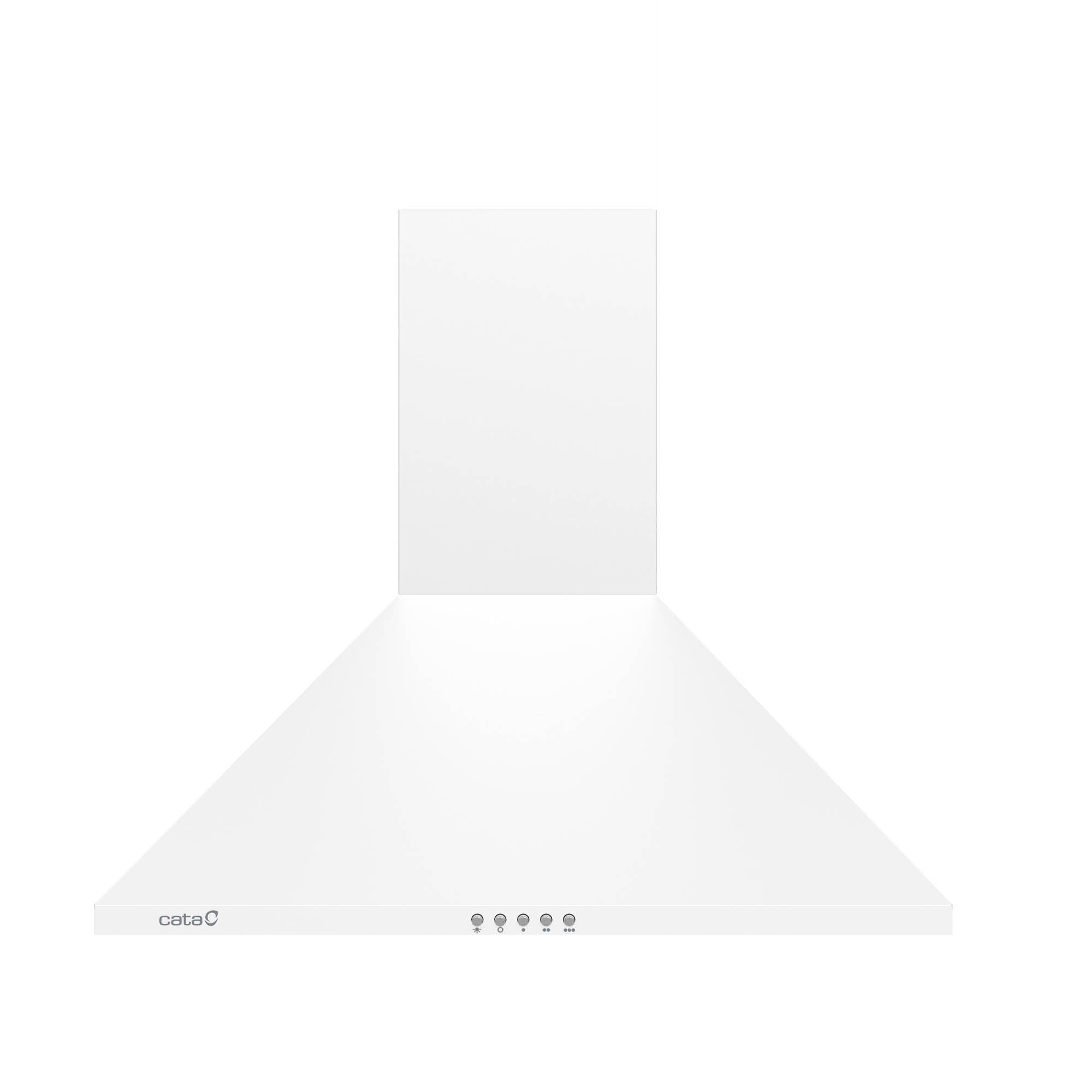 Cata | Cappa aspirante | Modello OMEGA II 600 WH | Campana decorativa da parete | 3 livelli di estrazione | Larghezza 60 cm | Finitura bianca | Classe di efficienza energetica C
