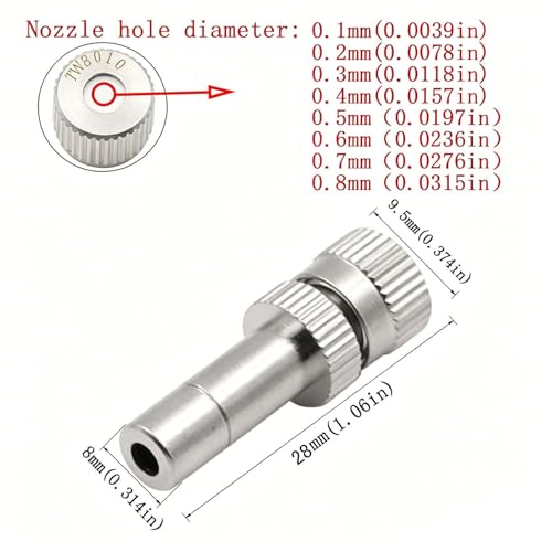 Buse de pulvérisation à insertion basse pression 0,2 mm pour micro-brouillard homogène x30