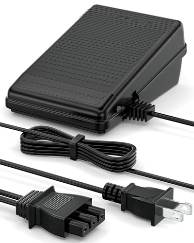 VHBW for Singer Sewing Machine Foot Pedal,359102-001 Compatible with Singer 2263,4423,e99670, 8280,4452,2277,4411,3116,3337,1304,M3220,3342,4432,1120,50t8,3232,1507, D-Shape Plug ?Foot Pedal