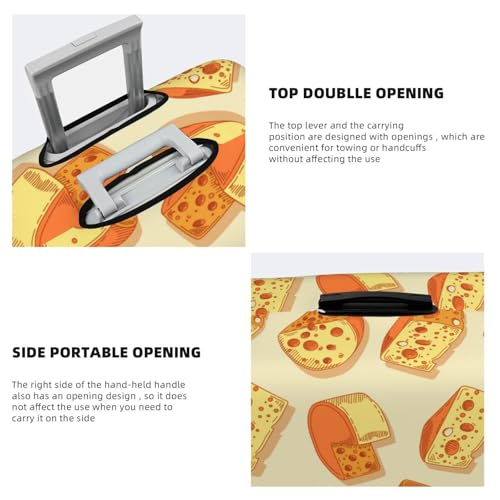 Travel Luggage Cover,Cute Cheese Pattern Stretch Suitcase Cover Protector with Zipper Closure For 18-32 Inch Luggage4