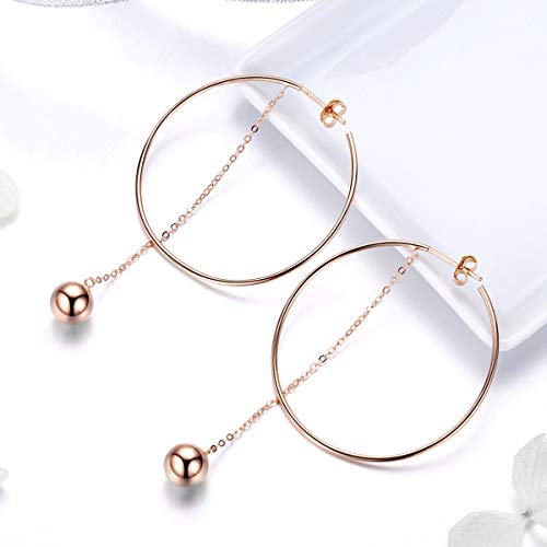 Boucles d'oreilles argent 925 grand cercle rock de style chic durable - 5