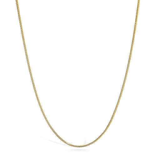 ［LUXSTAR］ ネックレス スネークチェーン 細め 2mm メンズ レディース 金属アレルギー対応 18K コーティング...