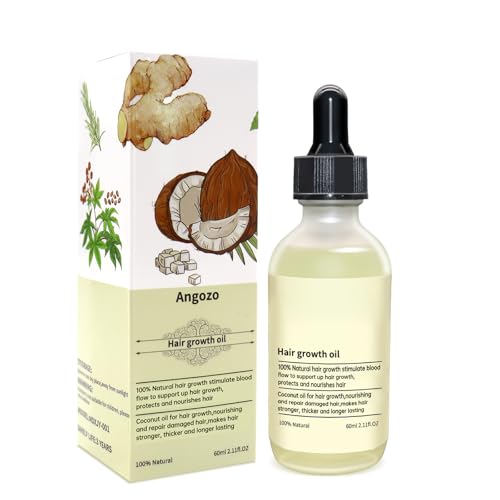 Veganic Hair Oil,100% Natural Growth With Caffeine,Biotin,Coconut,Macadamia,Rosemary and Castor for Growth,Thickening Hair Mask & Loss Treatment,60ml